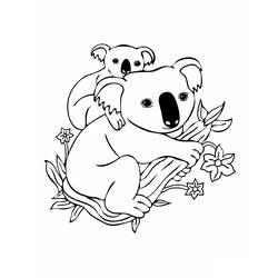 Dessin à colorier: Koala (Animaux) #9302 - Coloriages à Imprimer Gratuits