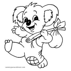 Dessin à colorier: Koala (Animaux) #9304 - Coloriages à Imprimer Gratuits