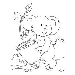 Dessin à colorier: Koala (Animaux) #9306 - Coloriages à Imprimer Gratuits