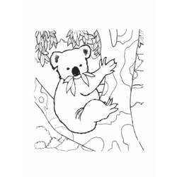 Dessin à colorier: Koala (Animaux) #9337 - Coloriages à Imprimer Gratuits