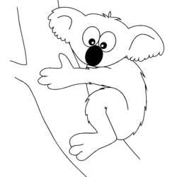Dessin à colorier: Koala (Animaux) #9358 - Coloriages à Imprimer Gratuits