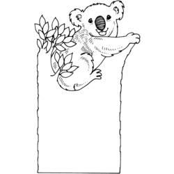 Dessin à colorier: Koala (Animaux) #9366 - Coloriages à Imprimer Gratuits