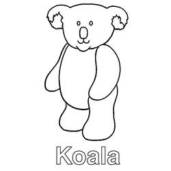 Dessin à colorier: Koala (Animaux) #9367 - Coloriages à Imprimer Gratuits