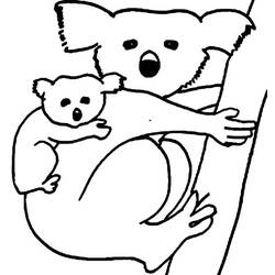 Dessin à colorier: Koala (Animaux) #9369 - Coloriages à Imprimer Gratuits
