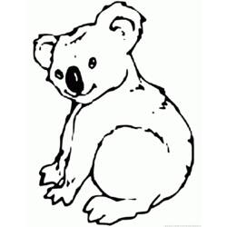 Dessin à colorier: Koala (Animaux) #9384 - Coloriages à Imprimer Gratuits