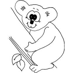 Dessin à colorier: Koala (Animaux) #9393 - Coloriages à Imprimer Gratuits