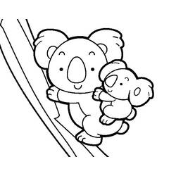 Dessin à colorier: Koala (Animaux) #9402 - Coloriages à Imprimer Gratuits