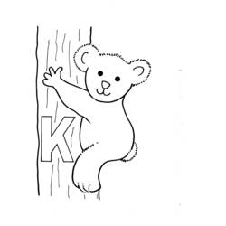 Dessin à colorier: Koala (Animaux) #9417 - Coloriages à Imprimer Gratuits