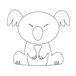 Dessin à colorier: Koala (Animaux) #9423 - Coloriages à Imprimer Gratuits