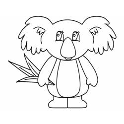 Dessin à colorier: Koala (Animaux) #9453 - Coloriages à Imprimer Gratuits