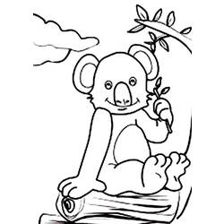 Dessin à colorier: Koala (Animaux) #9461 - Coloriages à Imprimer Gratuits
