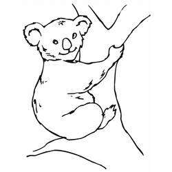 Dessin à colorier: Koala (Animaux) #9462 - Coloriages à Imprimer Gratuits