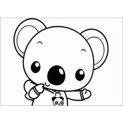Dessin à colorier: Koala (Animaux) #9465 - Coloriages à Imprimer Gratuits