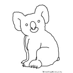 Dessin à colorier: Koala (Animaux) #9468 - Coloriages à Imprimer Gratuits
