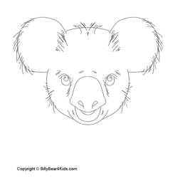Dessin à colorier: Koala (Animaux) #9480 - Coloriages à Imprimer Gratuits