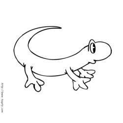 Dessin à colorier: Lézards (Animaux) #22290 - Coloriages à Imprimer Gratuits