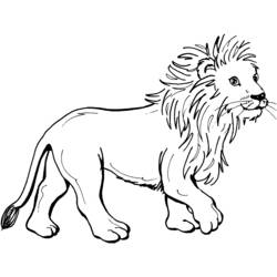 Dessin à colorier: Lion (Animaux) #10240 - Coloriages à Imprimer Gratuits