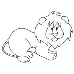 Dessin à colorier: Lion (Animaux) #10243 - Coloriages à Imprimer Gratuits