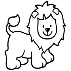 Dessin à colorier: Lion (Animaux) #10248 - Coloriages à Imprimer Gratuits
