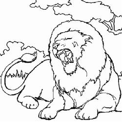 Dessin à colorier: Lion (Animaux) #10251 - Coloriages à Imprimer Gratuits