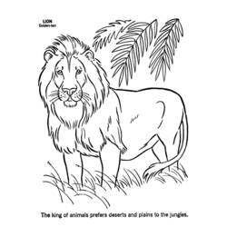 Dessin à colorier: Lion (Animaux) #10252 - Coloriages à Imprimer Gratuits