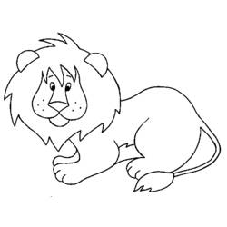 Dessin à colorier: Lion (Animaux) #10259 - Coloriages à Imprimer Gratuits