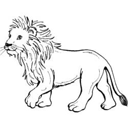 Dessin à colorier: Lion (Animaux) #10267 - Coloriages à Imprimer Gratuits