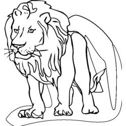Dessin à colorier: Lion (Animaux) #10279 - Coloriages à Imprimer Gratuits