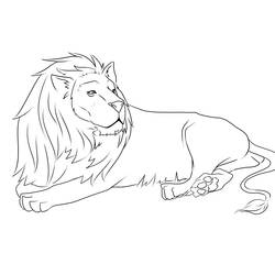 Dessin à colorier: Lion (Animaux) #10299 - Coloriages à Imprimer Gratuits