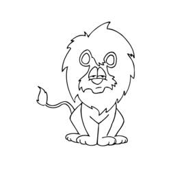 Dessin à colorier: Lion (Animaux) #10300 - Coloriages à Imprimer Gratuits