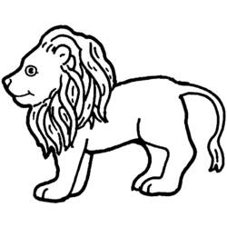 Dessin à colorier: Lion (Animaux) #10307 - Coloriages à Imprimer Gratuits