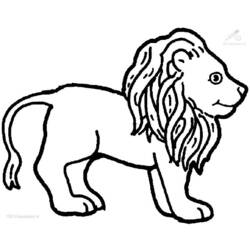 Dessin à colorier: Lion (Animaux) #10340 - Coloriages à Imprimer Gratuits