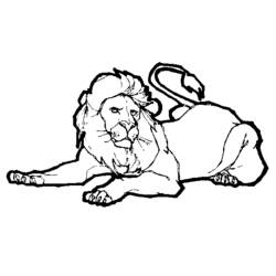 Dessin à colorier: Lion (Animaux) #10348 - Coloriages à Imprimer Gratuits