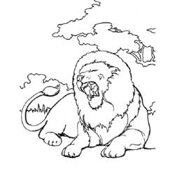 Dessin à colorier: Lion (Animaux) #10360 - Coloriages à Imprimer Gratuits