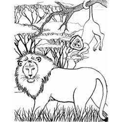 Dessin à colorier: Lion (Animaux) #10368 - Coloriages à Imprimer Gratuits