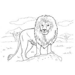 Dessin à colorier: Lion (Animaux) #10379 - Coloriages à Imprimer Gratuits