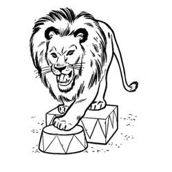 Dessin à colorier: Lion (Animaux) #10406 - Coloriages à Imprimer Gratuits