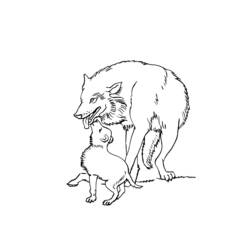 Dessin à colorier: Loup (Animaux) #10445 - Coloriages à Imprimer Gratuits