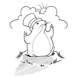 Dessin à colorier: Marmotte (Animaux) #10912 - Coloriages à Imprimer Gratuits