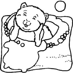 Dessin à colorier: Marmotte (Animaux) #10946 - Coloriages à Imprimer Gratuits