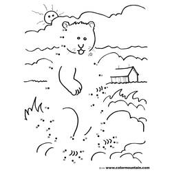 Dessin à colorier: Marmotte (Animaux) #10965 - Coloriages à Imprimer Gratuits