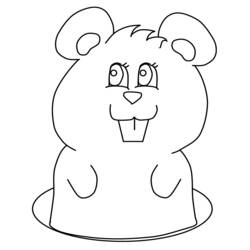 Dessin à colorier: Marmotte (Animaux) #10981 - Coloriages à Imprimer Gratuits