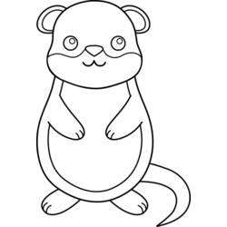 Dessin à colorier: Marmotte (Animaux) #11070 - Coloriages à Imprimer Gratuits