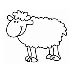 Dessin à colorier: Mouton (Animaux) #11389 - Coloriages à Imprimer Gratuits
