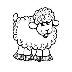 Dessin à colorier: Mouton (Animaux) #11393 - Coloriages à Imprimer Gratuits