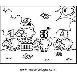 Dessin à colorier: Mouton (Animaux) #11399 - Coloriages à Imprimer Gratuits