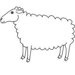 Dessin à colorier: Mouton (Animaux) #11402 - Coloriages à Imprimer Gratuits