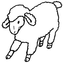 Dessin à colorier: Mouton (Animaux) #11406 - Coloriages à Imprimer Gratuits
