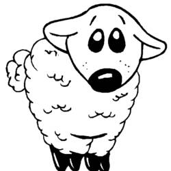 Dessin à colorier: Mouton (Animaux) #11408 - Coloriages à Imprimer Gratuits