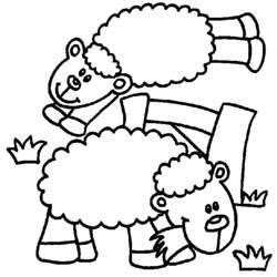 Dessin à colorier: Mouton (Animaux) #11420 - Coloriages à Imprimer Gratuits
